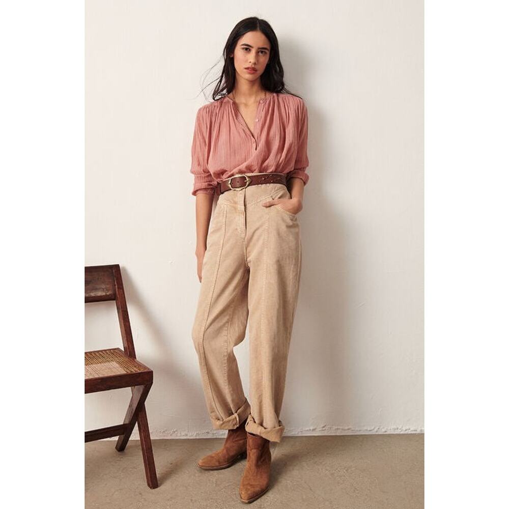 Bash Eddy Gathered Blouse Pink - XS